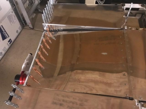 Clecoed into place with seant apply