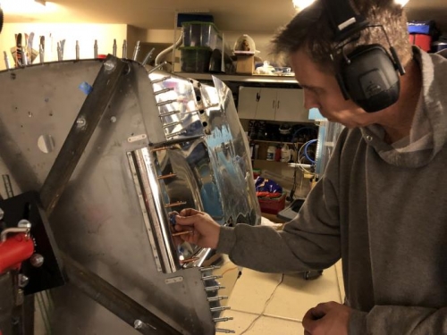 Riveting cooling ramp