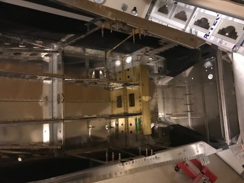 Left and right siderails riveted into location