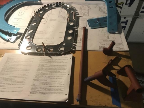 809 bulkhead assembly and lower right is the primered parts for the tailwheel assembly