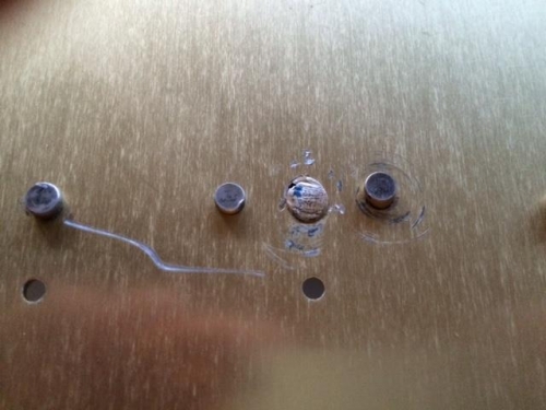 Counter sunk rivet to fill hole