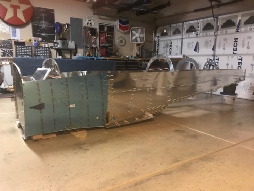 Left side of the fuselage assembly