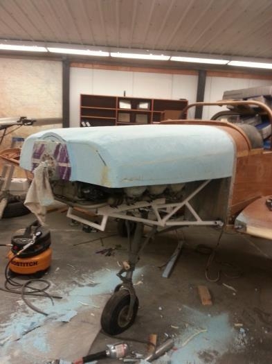 Installed foam over the engine