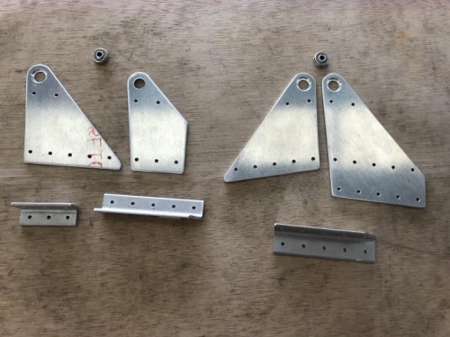 Aileron Hinges Prepared for Priming