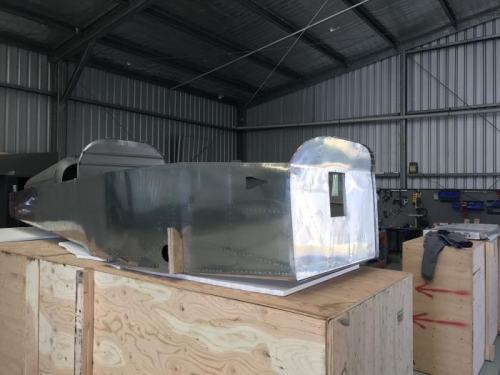 Fuselage in the open