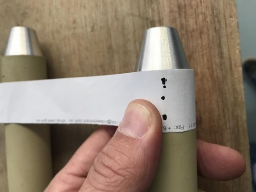 Paper template to mark rivets