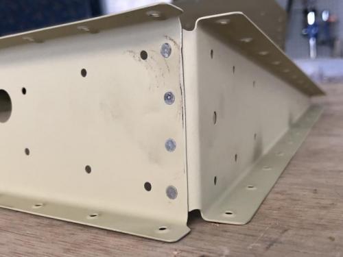 Flush rivets to E-709 and E-702