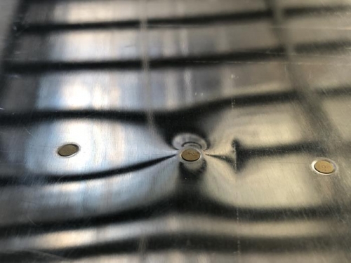 Slight distortion in the skin