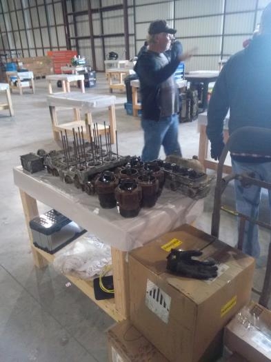 Engine disassembled and waiting for inspection at Corvair College 32 (CC32).