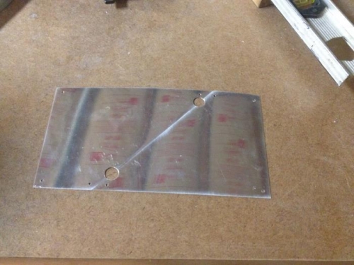 Site guage plate, cut & drilled