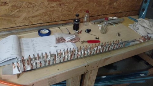 Stiffener and Spar cleko'd