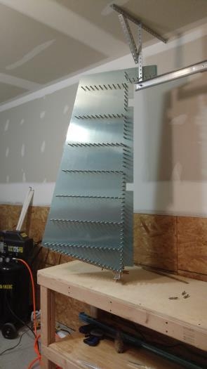 Starboard Rudder skin cleco'd