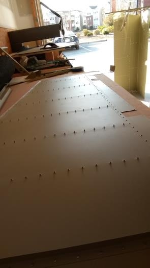 Rivet tails poking through skin after taping