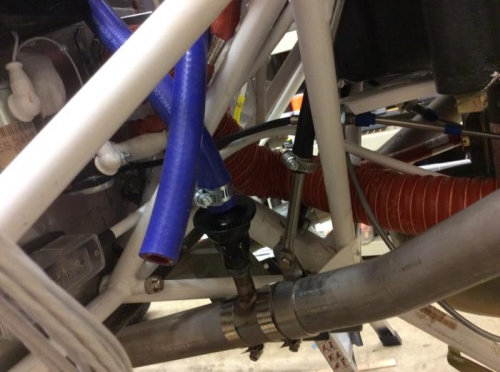 Drilled and attached separator to exhaust