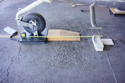 Distance from wing leading edge