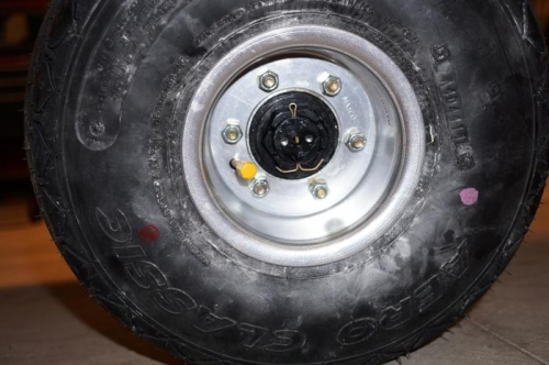 Cotter pins inserted