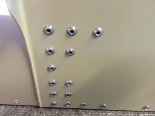 Stainless steel rivets used for the brackets.