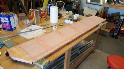 Right elevator partly taped