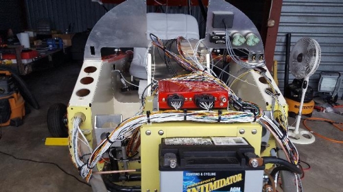 Continued bundleing and terminating wires.