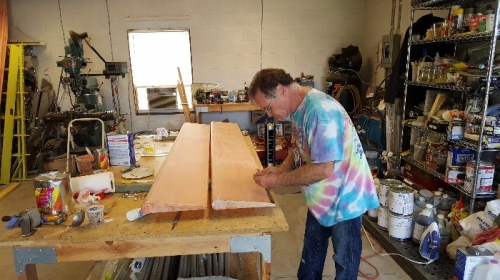 Laying out the flaps for tapes