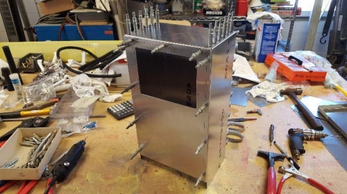 Panel clecoed together