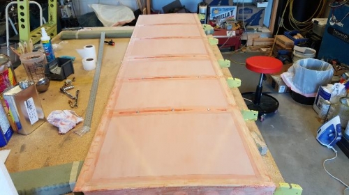 Right stabilizer ready for finishing tape