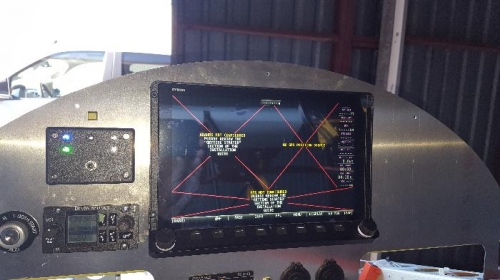 Front EFIS lit up for the first time