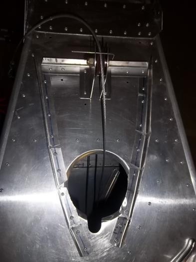 Upper pulley repositioned and lower fin L angles installed