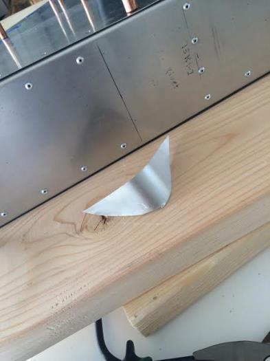 Trim off Rudder Skin