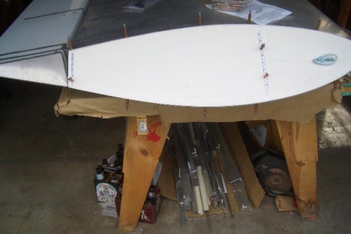 Left wing ready to rivet