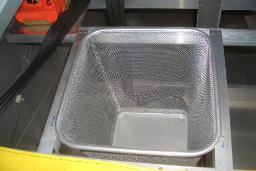 storage basket in place