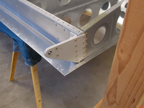 Outboard hinge with double rivets