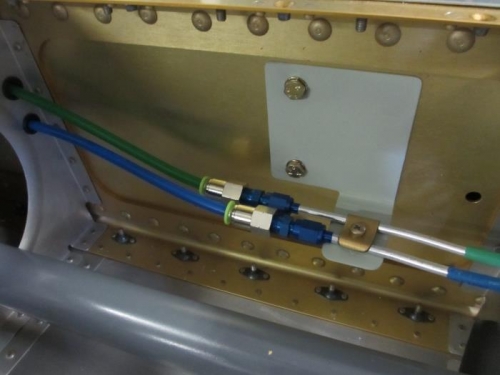 Another angle. I staggered the fittings to make passing through the mounting tube easier