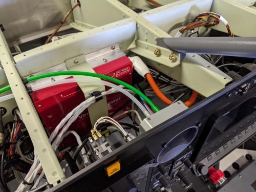 The VP-X reinstalled back on the sub-panel