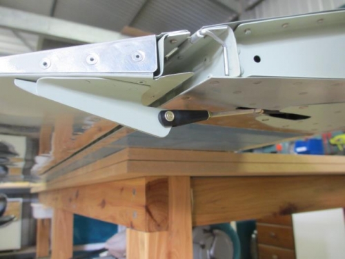 Trim tab attached, and connected to the servo