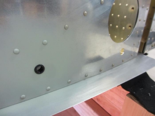 This hole (left of shot) is where the wing wiring will pass through into the fuselage