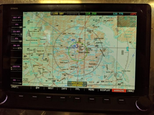 The secondary EFIS is setup for navigating