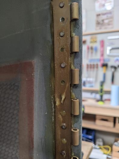 Plenty of resin to help hold these hinges ections in place
