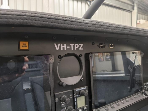 Some nice registration lettering for the instrument panel, in case I forget when making radio calls