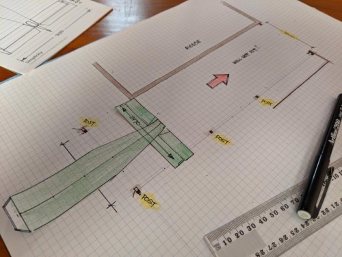 A scale drawing proves it's impossible to get my plane out with empennage attached