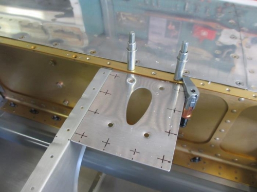 Preparing the pitot tube mounting plate