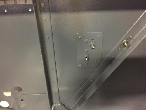 Doubler plate for the relay mounting bolts, installed to the inside firewall