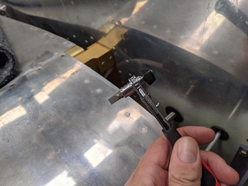 Impossible to attach the fuel sensor wire without this right-angled ratchet screwdriver