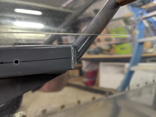 I noticed a weld at the back end of the frame that needed to be filed down