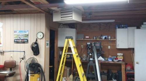 new heater being installed, woo hoo!