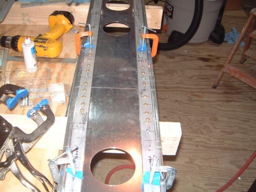 Left Main Spar Cap holes