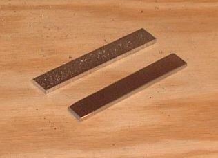 Rib spacers before and after smoothing.