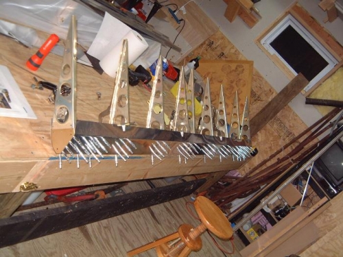 Bottom of the flap nose skin drilled