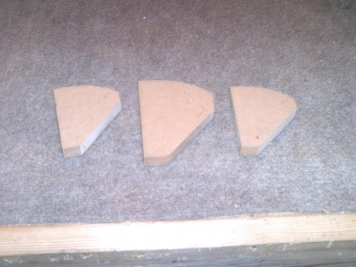 Flap nose rib jigs for routing out and flanging the flap nose ribs.