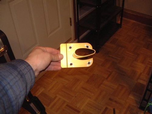 Pitot mounting mast holes.